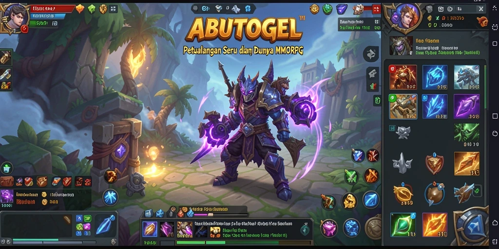 Tangkapan layar dari gameplay ABUTOGEL yang menampilkan pertempuran epik.