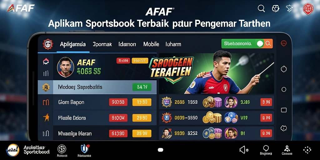 Tampilan antarmuka AFAF dalam aksi taruhan olahraga.