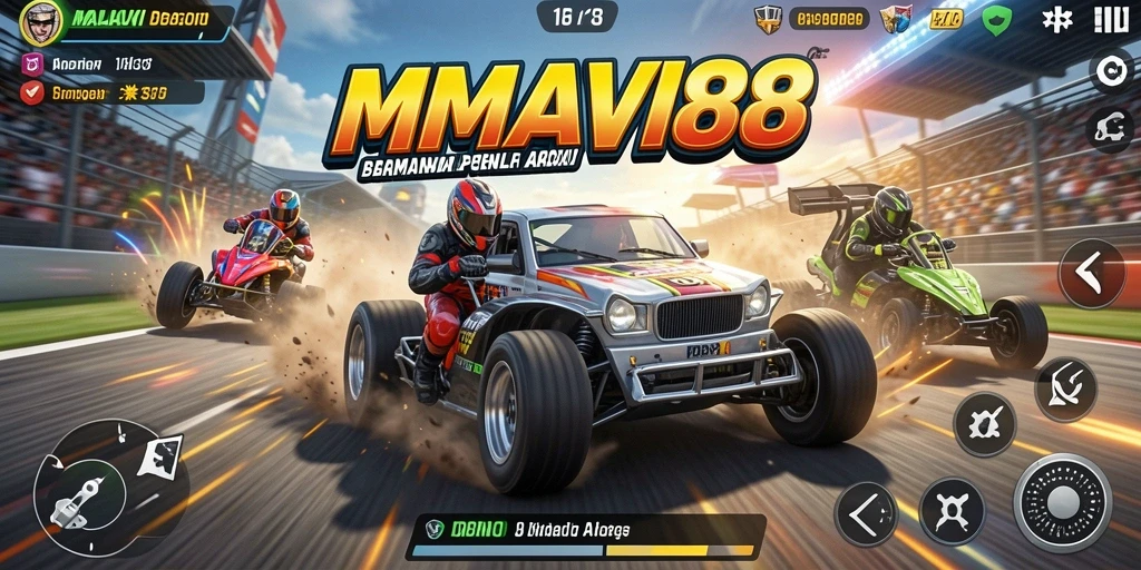 Tampilan gameplay balap yang mendebarkan dan menantang di AMAVI88.