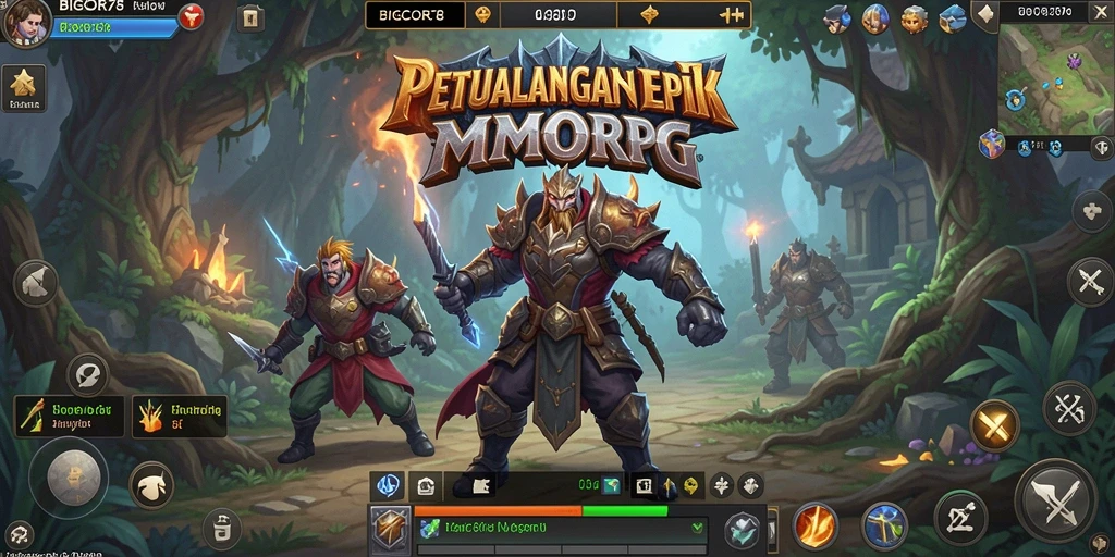 Tampilan menarik permainan MMORPG BIGCOR78 dengan intensitas pertempuran.