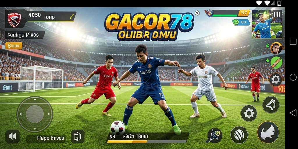 Tangkapan layar dari gameplay seru GACOR78 dengan arena olahraga.