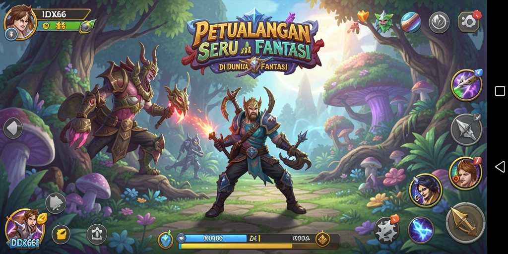 Tangkapan layar gameplay IDX66 menunjukkan aksi seru dalam dunia petualangan.