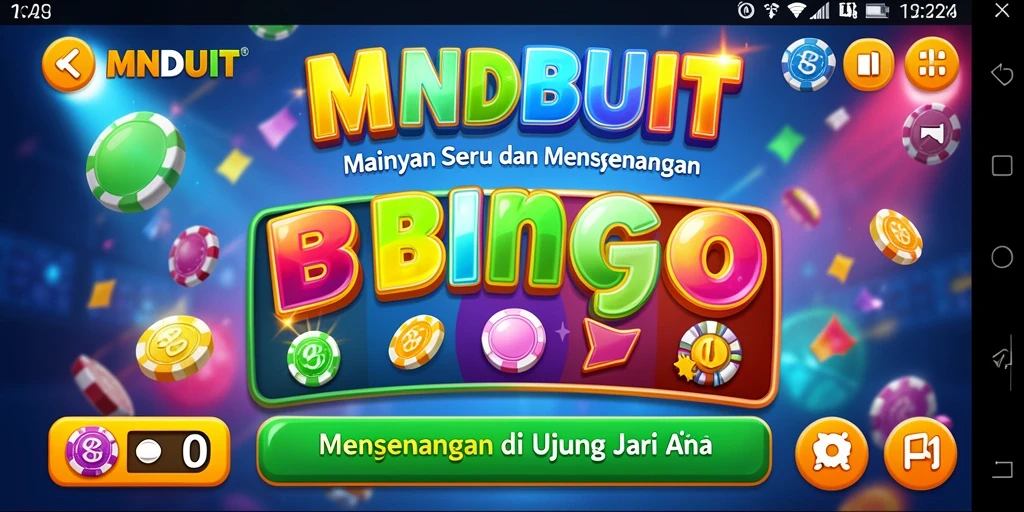 Tampilan gameplay Bingo yang seru dan interaktif dalam aplikasi MNDUIT.
