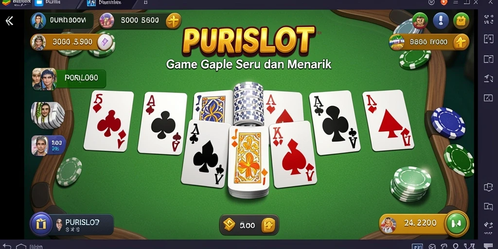 Tangkapan layar PURISLOT menampilkan suasana intens permainan Gaple.