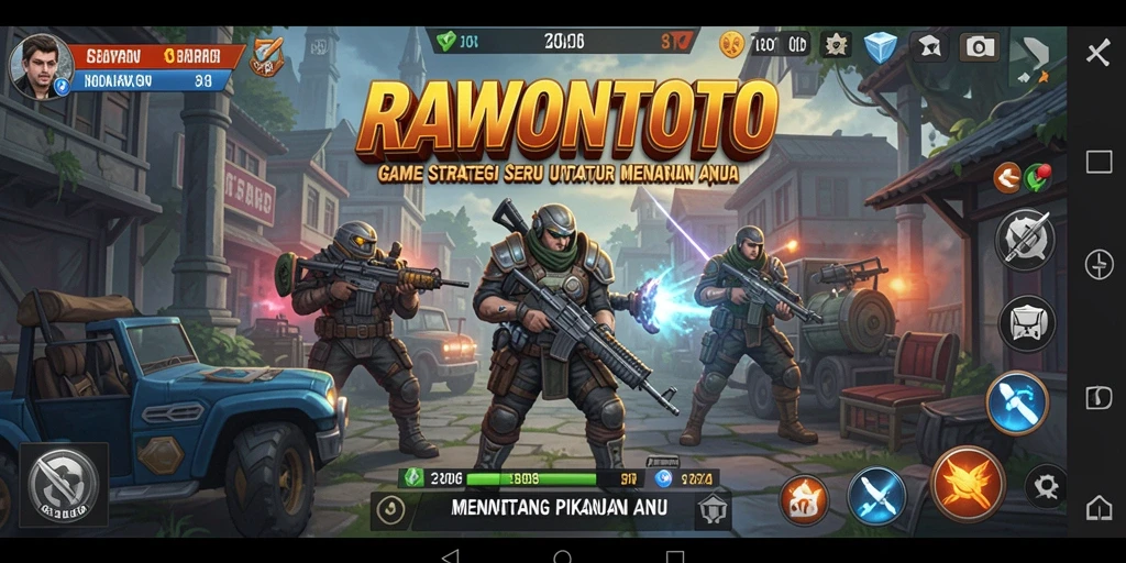 Tampilan gameplay seru dalam RAWONTOTO yang penuh strategi.