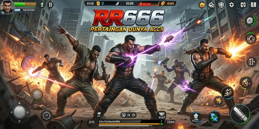 Tangkapan gameplay menegangkan dalam RR666, penuh aksi epik.